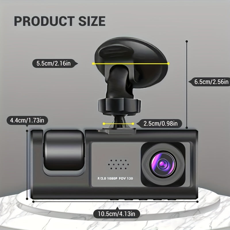 30P D-Channel 108ash Cam with IR Night Vision & Loop Recording