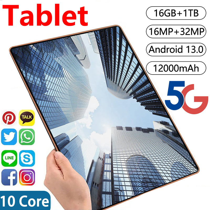 Tableta Android 2024: 11,6" | 16 GB de RAM | 1 TB de ROM | 10 núcleos | 5G | 12000 mAh