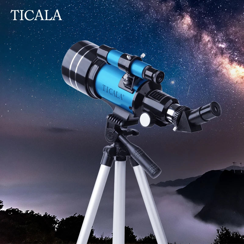 Telescopio de viaje TICALA 150X: control remoto inalámbrico