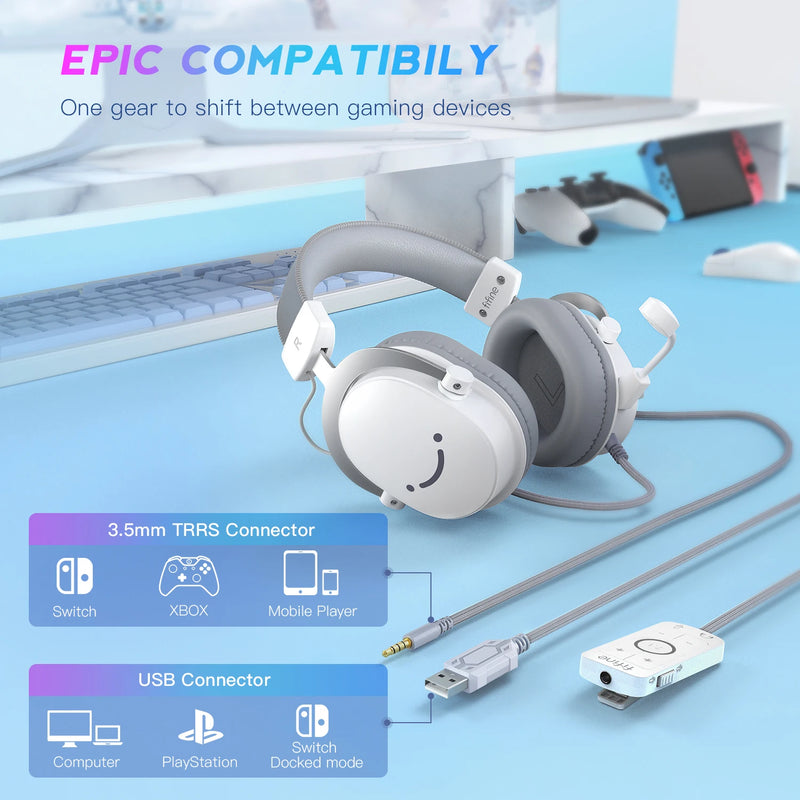 Auriculares para juegos USB FIFINE H9W