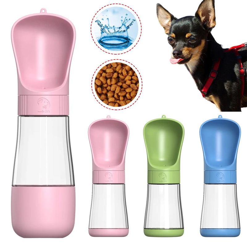 Portable 2-in-1 Dog Water Bottle & Feeder