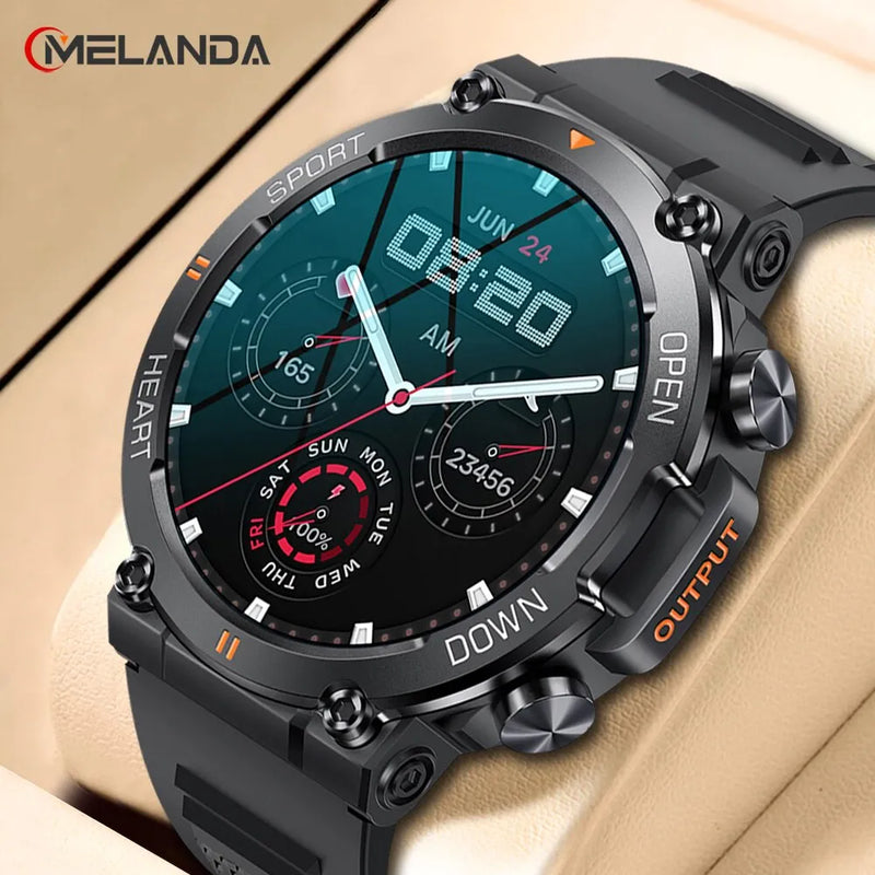 Melanda K56 Smartwatch: HD Bluetooth Call, Fitness Tracker