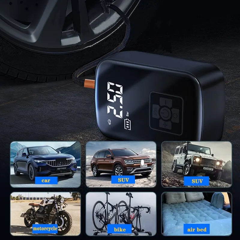 Wireless Car & Bike Tire Inflator Pump