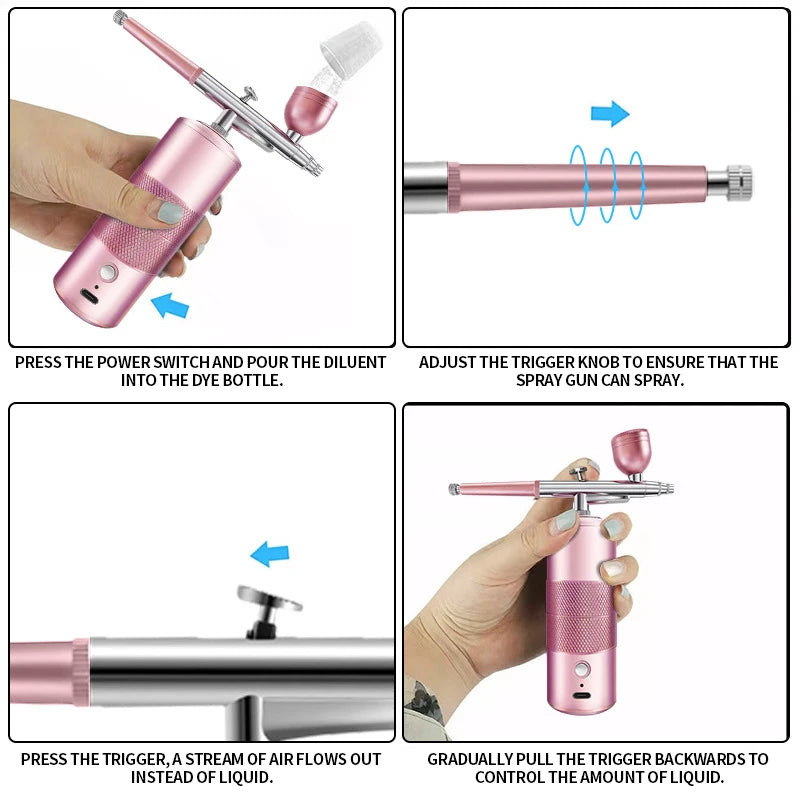 Nano pistola de vapor inalámbrica: nebulizador desinfectante profesional y pulverizador electrostático