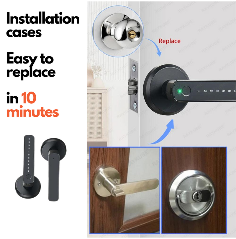 Smart Fingerprint Door Lock with App Control & Remote Unlock