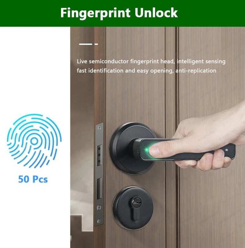 Smart Fingerprint Door Lock with App Control & Remote Unlock