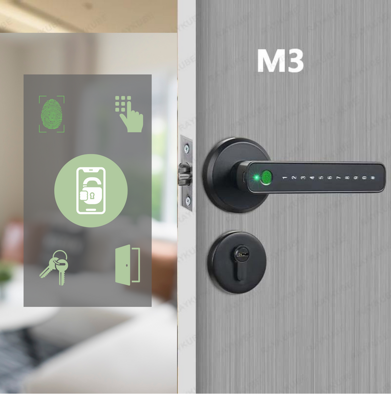 Smart Fingerprint Door Lock with App Control & Remote Unlock