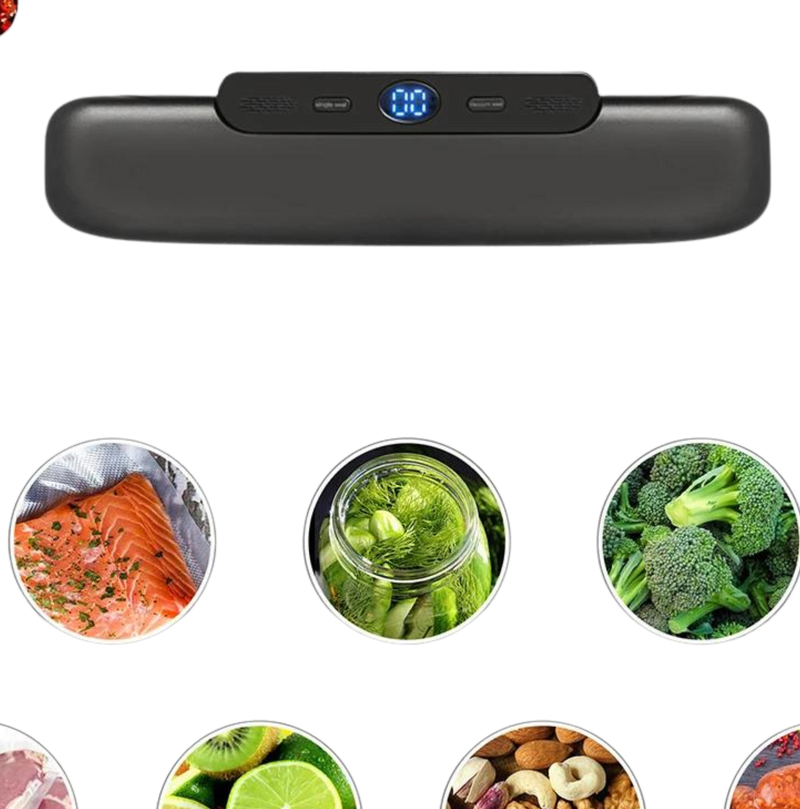 Vacuum Sealer: Food Packaging Machine with 10 Free Vacuum Bags