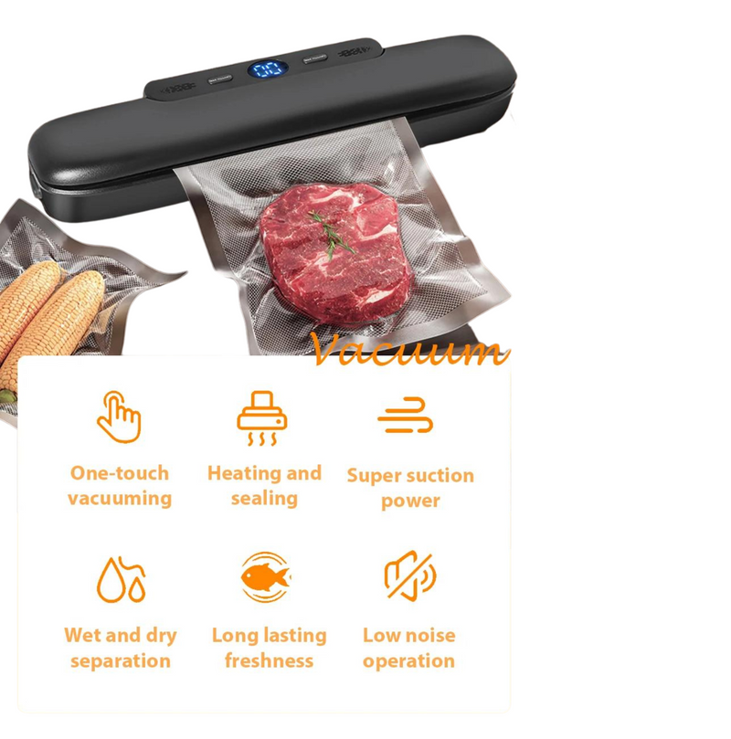 Vacuum Sealer: Food Packaging Machine with 10 Free Vacuum Bags