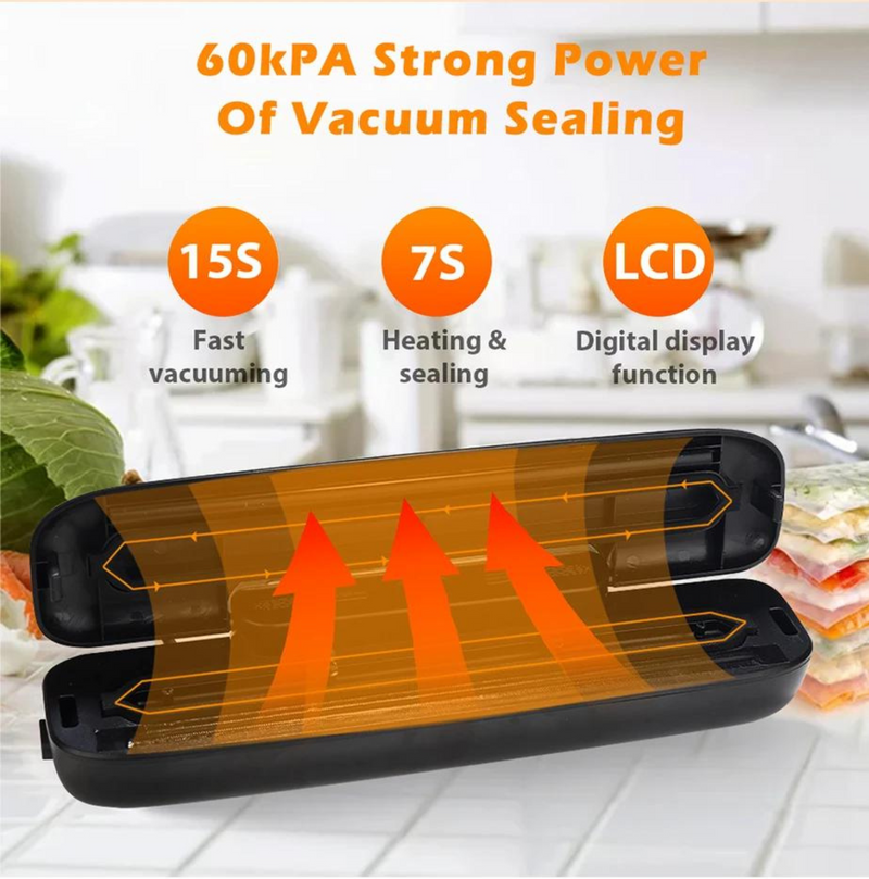 Vacuum Sealer: Food Packaging Machine with 10 Free Vacuum Bags