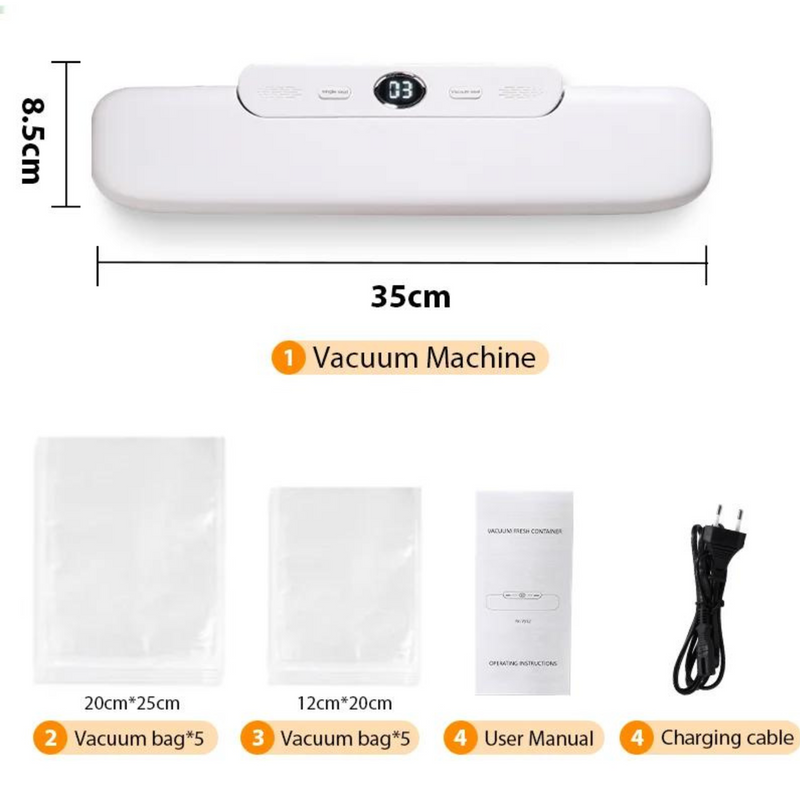 Vacuum Sealer: Food Packaging Machine with 10 Free Vacuum Bags